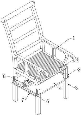 一种高度可调的红木椅的制作方法