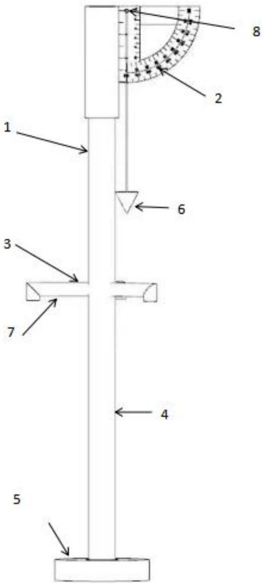 一种测定预制管桩倾斜度的探孔器的制作方法