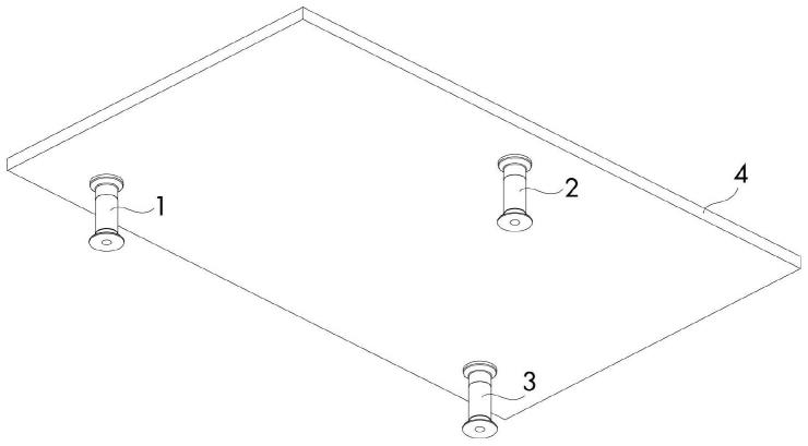 一种适用于开放硅胶模具灌注的三点式水平调平平台的制作方法