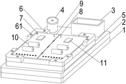一种电磁式水表受信器基板放置定位治具的制作方法