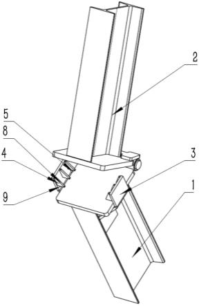 一种折叠拱架卡紧式锁止结构的制作方法