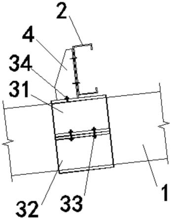 钢檩条与混凝土桁架梁的连接节点的制作方法