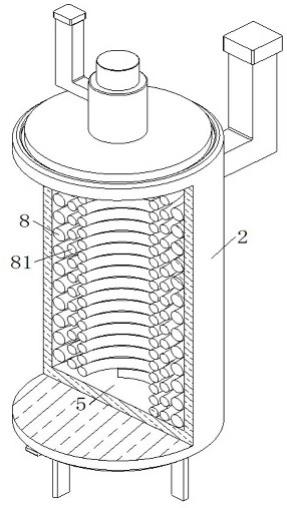 一种内置盘管型增焓管的新型高效罐换热器的制作方法