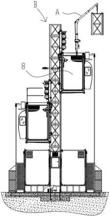 一种折叠收缩式吊杆及施工升降机的制作方法