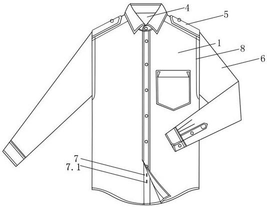一种具有内置肩襻功能的制式衬衣的制作方法