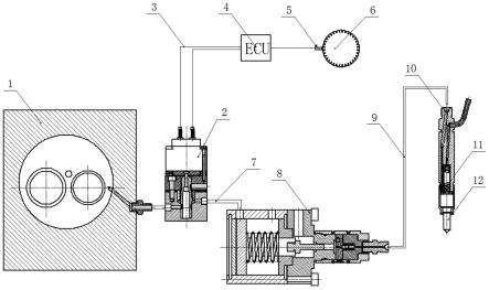一种电控柴油机气缸内压缩气体增压的高压喷射装置的制作方法