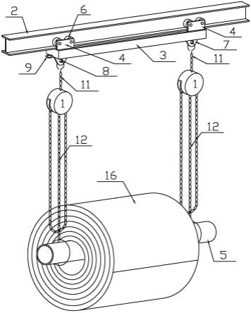 井下输送机延接皮带用吊运装置的制作方法