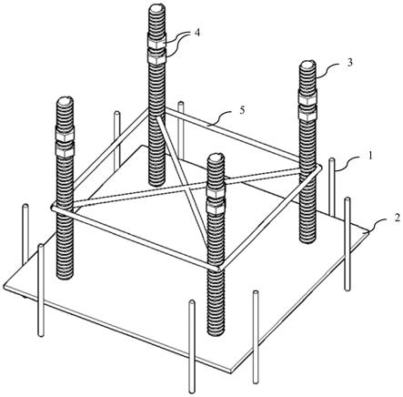 一种带有钢结构埋入式柱脚的筏板基础逆序施工方法与流程