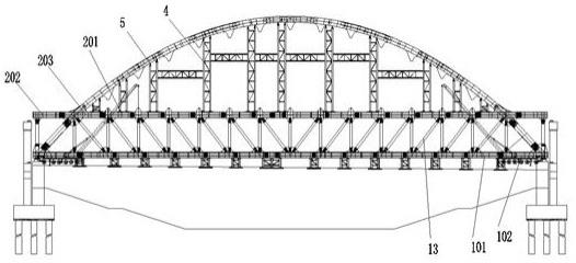 一种双层钢桁拱桥逆序安装的施工方法与流程