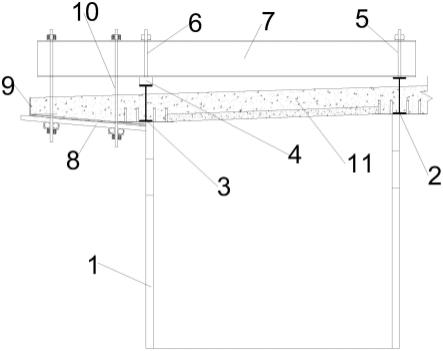 一种U型钢箱组合梁现浇桥面翼缘板施工结构的制作方法