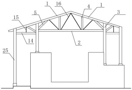 一种钢结构加固的大跨度木屋架结构的制作方法