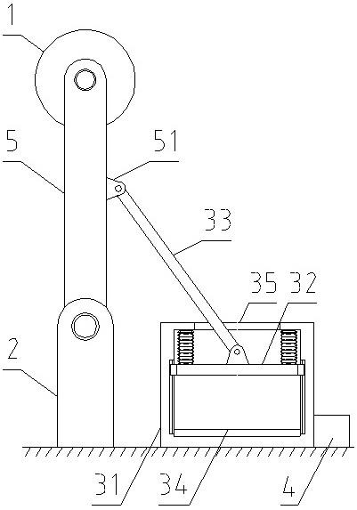 一种造纸机用引纸绳轮调节装置的制作方法