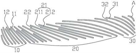 一种流线型过渡区结构及极板的制作方法