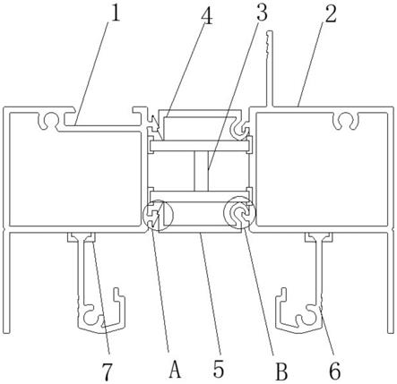 一种超长阳台吊轨窗用组合式防坠中腰及其安装方法与流程