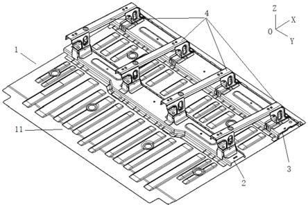 一种基于平台化架构的前地板座椅安装结构及汽车的制作方法