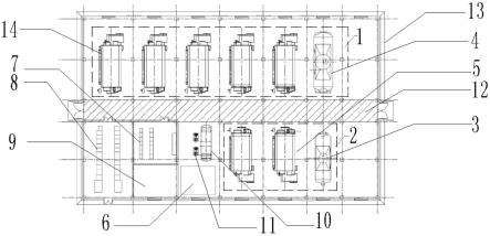 一字型乏汽余热利用热泵房布置结构的制作方法