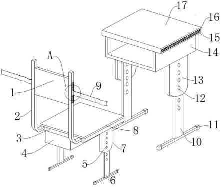 一种用于矫正脊柱的桌椅调节装置及其使用方法与流程