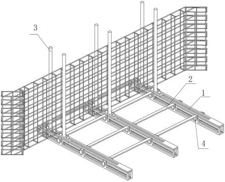 一种简易组合的预制楼梯钢筋笼货架的制作方法