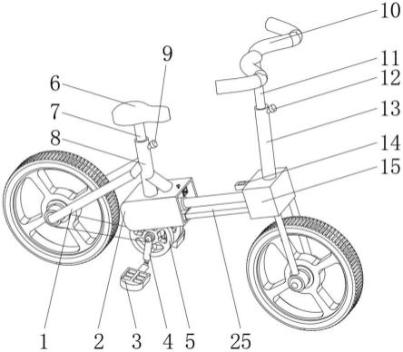 一种便于携带的电动助力自行车的制作方法