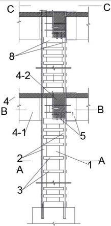 一种混凝土外粘型钢边柱节点的连接结构的制作方法