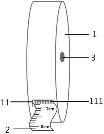 一种点断式可撕一次性导管测量卷尺的制作方法