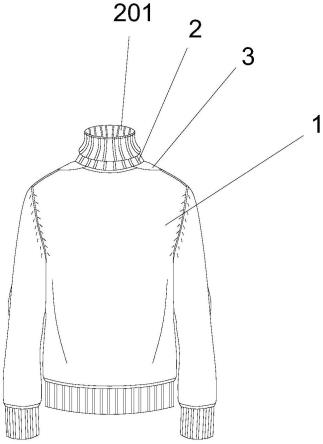 一种防勒脖的高领羊毛衫的制作方法