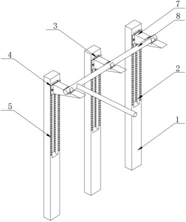 一种用于墙角置物架的挂杆结构的制作方法