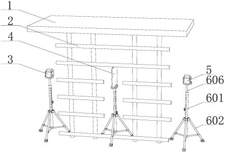 一种高支模架体模板水平位移的测量装置的制作方法