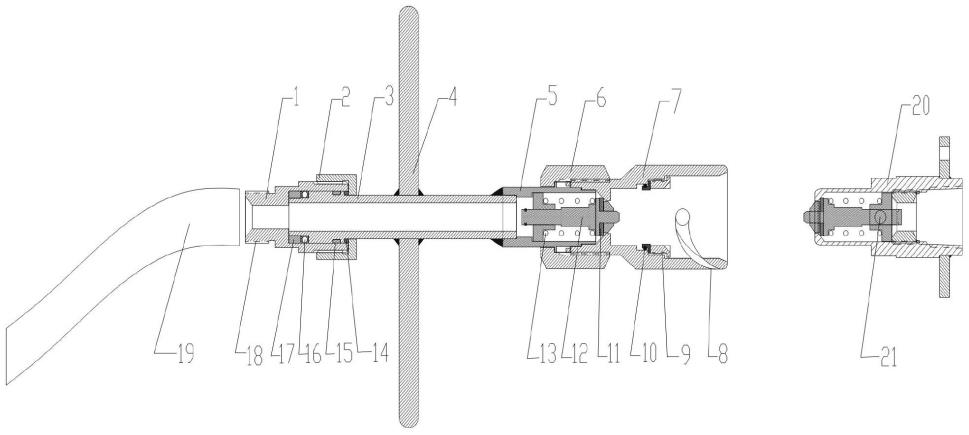 一种软管接头可旋转的轻型回气枪的制作方法