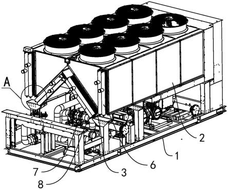 一种自然冷却螺杆机组热交吹水结构的制作方法