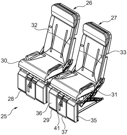 飞机乘客座椅的具有装置的腿托的制作方法