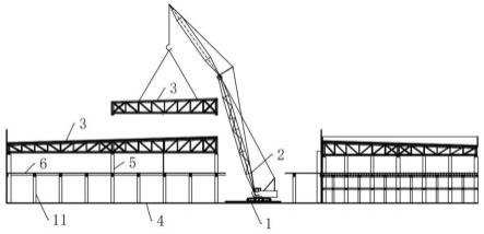 一种框排架结构体系超长超重桁架吊装方法与流程
