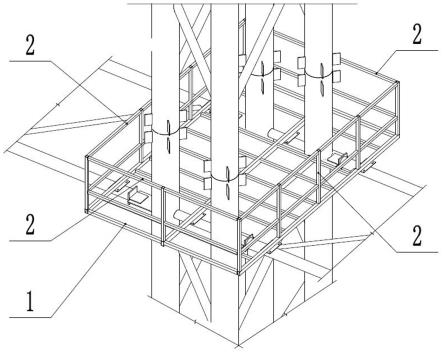 适用于格构柱的高空施工作业平台的制作方法