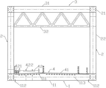 一种并列式公铁两用箱桁组合非对称受载桥梁结构的制作方法