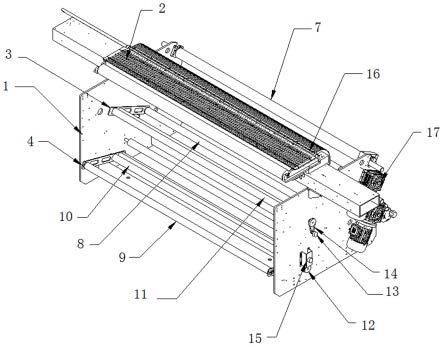 一种数码印花打印机用卷材摆杆收放结构的制作方法
