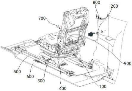 一种汽车座椅手动旋转机构的电动解锁装置的制作方法