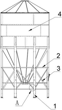 一种料塔支撑框架的制作方法