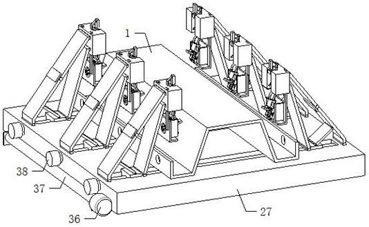 一种弓字钢板检测用自动夹持结构的制作方法