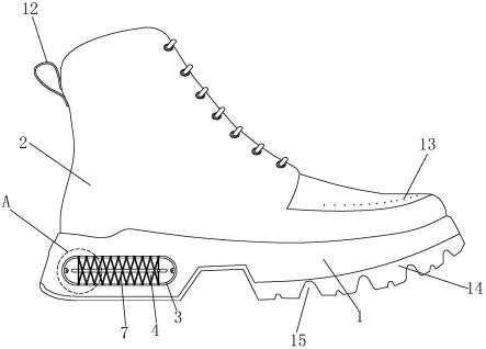 耐磨防滑减震型橡胶底女鞋的制作方法