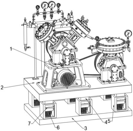 一种带有减震降噪结构的高压隔膜式压缩机的制作方法