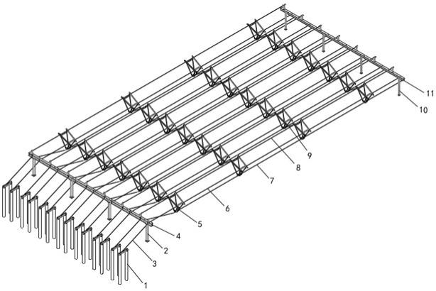 一种大跨度预应力索桁架光伏支架系统的制作方法