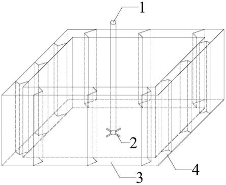一种边长可调节的中空方体型试件浇筑模具
