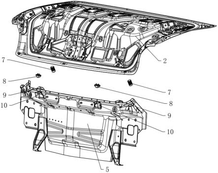 行李箱缓冲块布置结构、缓冲块支撑结构及汽车行李箱的制作方法