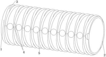一种交错式条纹分布凸起的双壁波纹管的制作方法