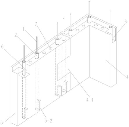 一种装配式预制抽孔剪力墙与预制抽孔暗柱连接结构的制作方法
