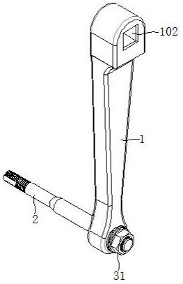 脚踏板用连接轴固定至曲柄的结构的制作方法