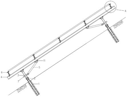 一种用于斜坡的光伏支架结构及光伏系统的制作方法