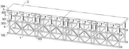 一种桥面可倾斜调节的快装式贝雷桥及其搭设方法与流程