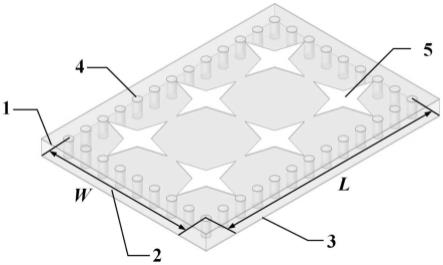 一种基于四角星形槽状超构表面的基片集成波导谐振腔