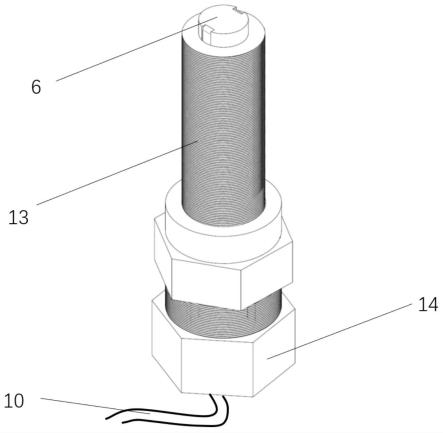 一种引线加固型探针式薄膜热电偶的封装结构